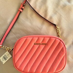 Michael Kors Pink Quilted Crossbody Bag